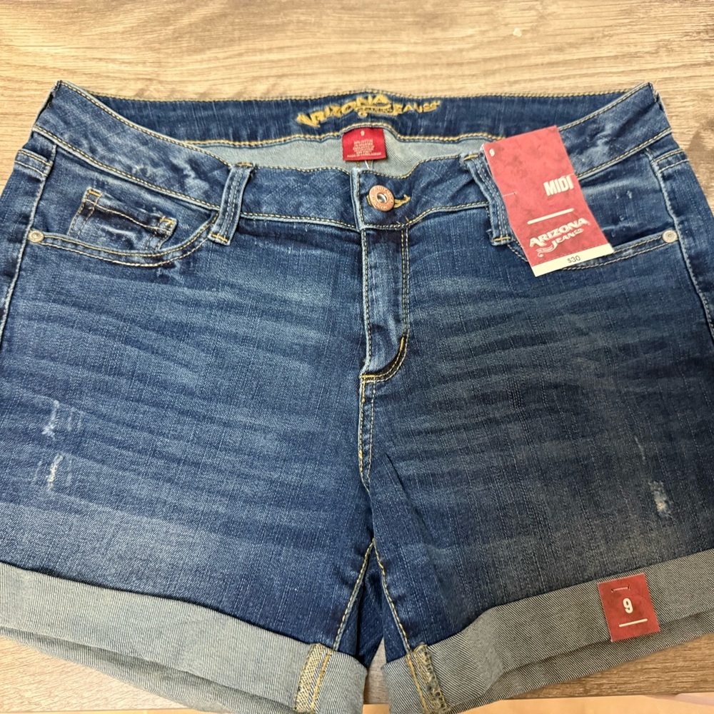 Arizona Jean Company Women's Jean Shorts - Dark Blue